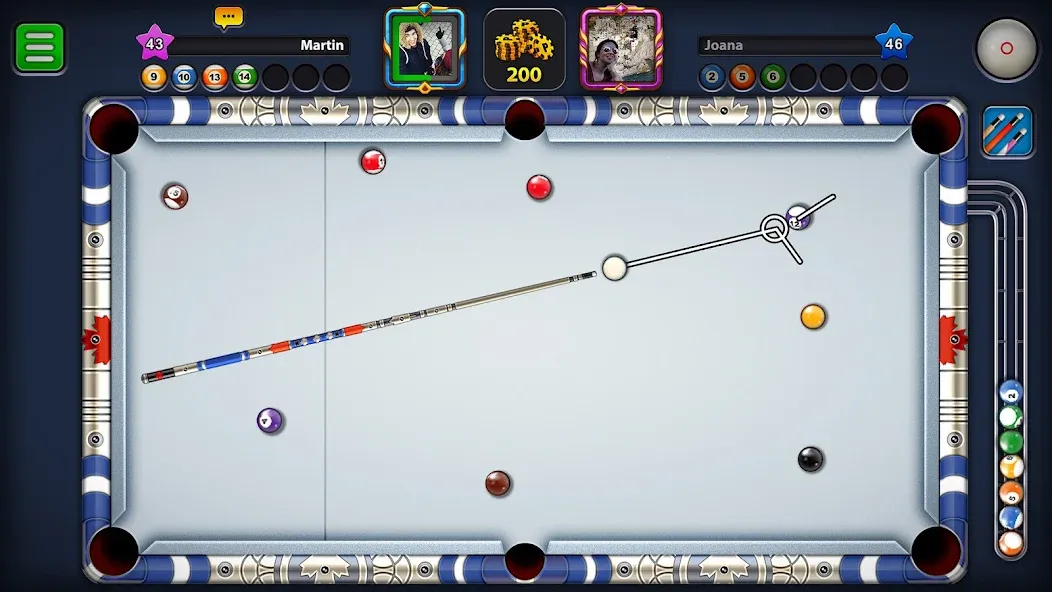 Взлом 8 Ball Pool (Шаровый Бильярд)  [МОД Меню] — стабильная версия apk на Андроид screen 3