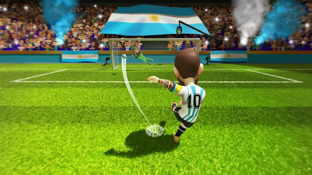 Взломанная Mini Football — Mobile Soccer (Мини Футбол)  [МОД Бесконечные монеты] — стабильная версия apk на Андроид screen 1