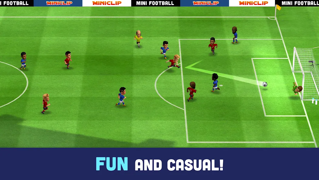 Взломанная Mini Football — Mobile Soccer (Мини Футбол)  [МОД Бесконечные монеты] — стабильная версия apk на Андроид screen 2