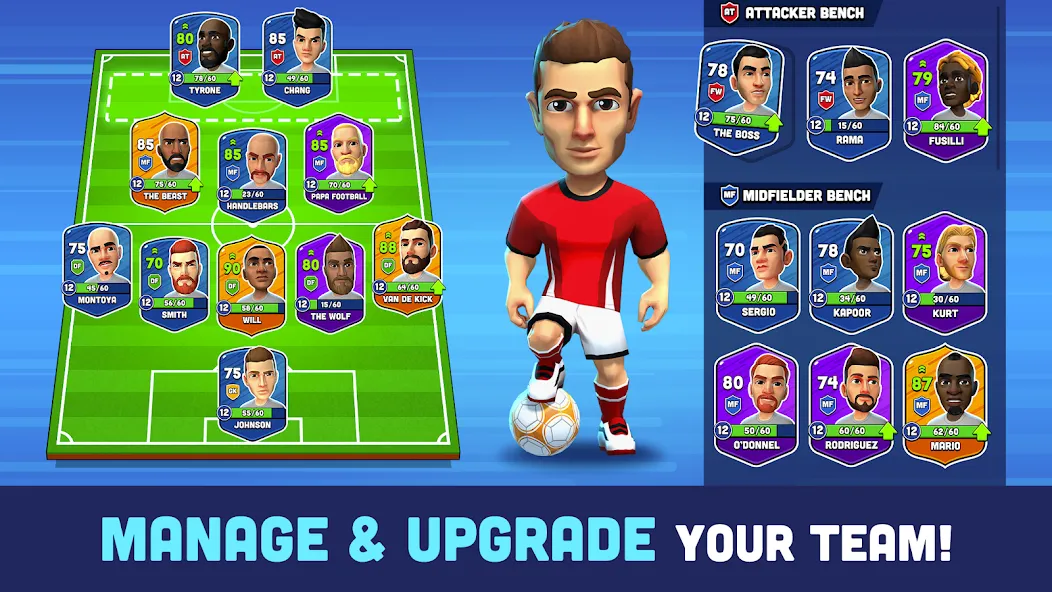 Взломанная Mini Football — Mobile Soccer (Мини Футбол)  [МОД Бесконечные монеты] — стабильная версия apk на Андроид screen 4