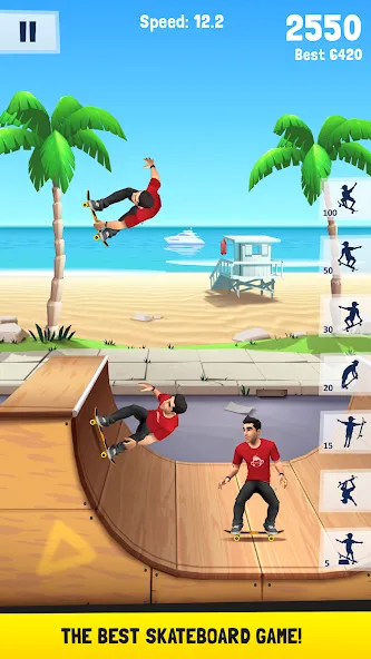 Взлом Flip Skater (Флип скейтер)  [МОД Mega Pack] — стабильная версия apk на Андроид screen 1