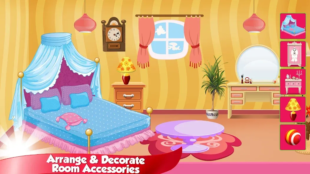 Скачать взломанную Girl Doll House Design & Clean  [МОД Все открыто] — стабильная версия apk на Андроид screen 4