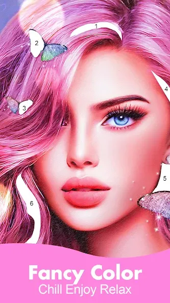 Скачать взломанную Fancy Color — Paint By Number (Фэнси Колор)  [МОД Unlimited Money] — стабильная версия apk на Андроид screen 1