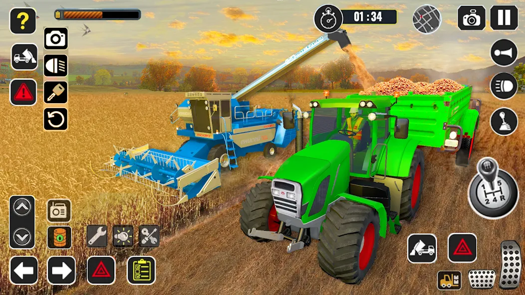 Скачать взломанную Tractor Farming Game Harvester  [МОД Бесконечные монеты] — последняя версия apk на Андроид screen 4