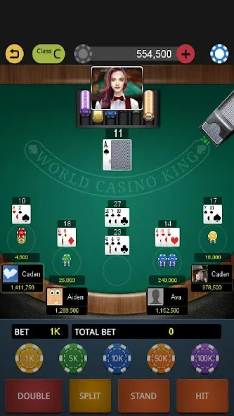 Скачать взломанную World Blackjack King  [МОД Unlocked] — последняя версия apk на Андроид screen 3