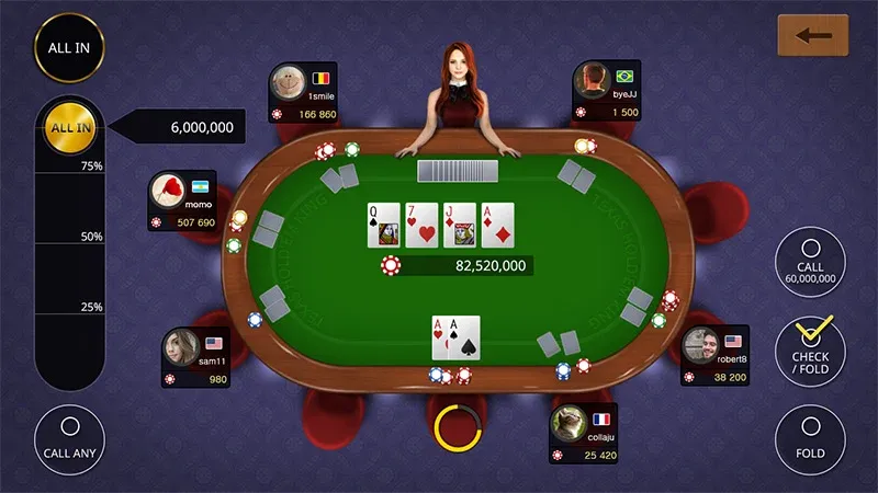 Взломанная Texas holdem poker king  [МОД Unlimited Money] — стабильная версия apk на Андроид screen 1