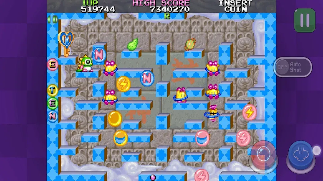 Скачать взломанную Bubble Bobble 2 classic (Бабл Бобл 2 классик)  [МОД Unlocked] — полная версия apk на Андроид screen 1