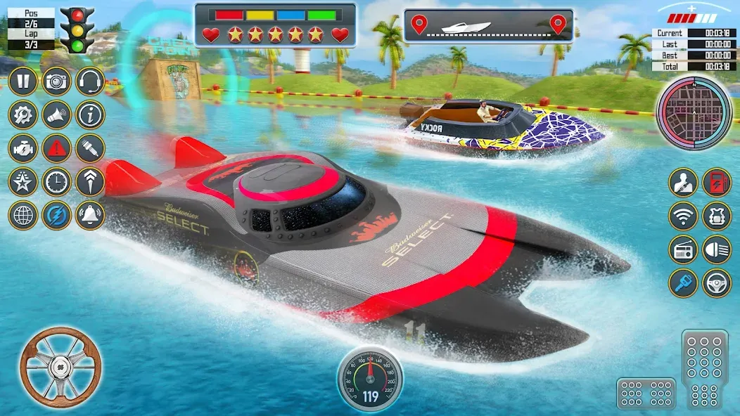 Скачать взломанную Speed Boat Racing: Boat games  [МОД Бесконечные монеты] — стабильная версия apk на Андроид screen 3