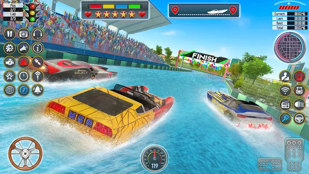 Скачать взломанную Speed Boat Racing: Boat games  [МОД Бесконечные монеты] — стабильная версия apk на Андроид screen 4