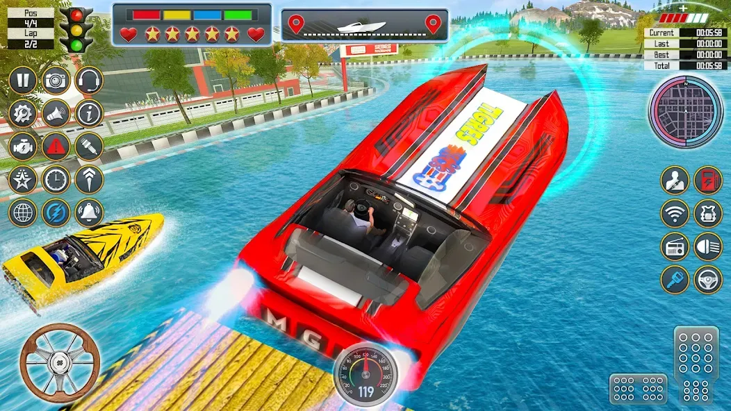 Скачать взломанную Speed Boat Racing: Boat games  [МОД Бесконечные монеты] — стабильная версия apk на Андроид screen 5