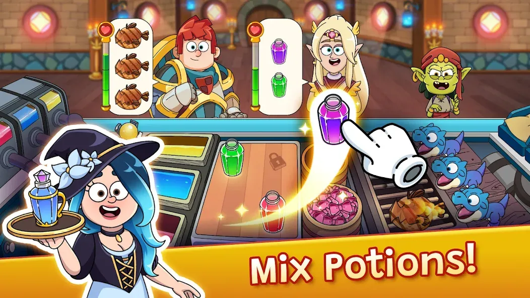 Взломанная Potion Punch 2: Cooking Quest (Пошен Панч 2)  [МОД Mega Pack] — последняя версия apk на Андроид screen 1