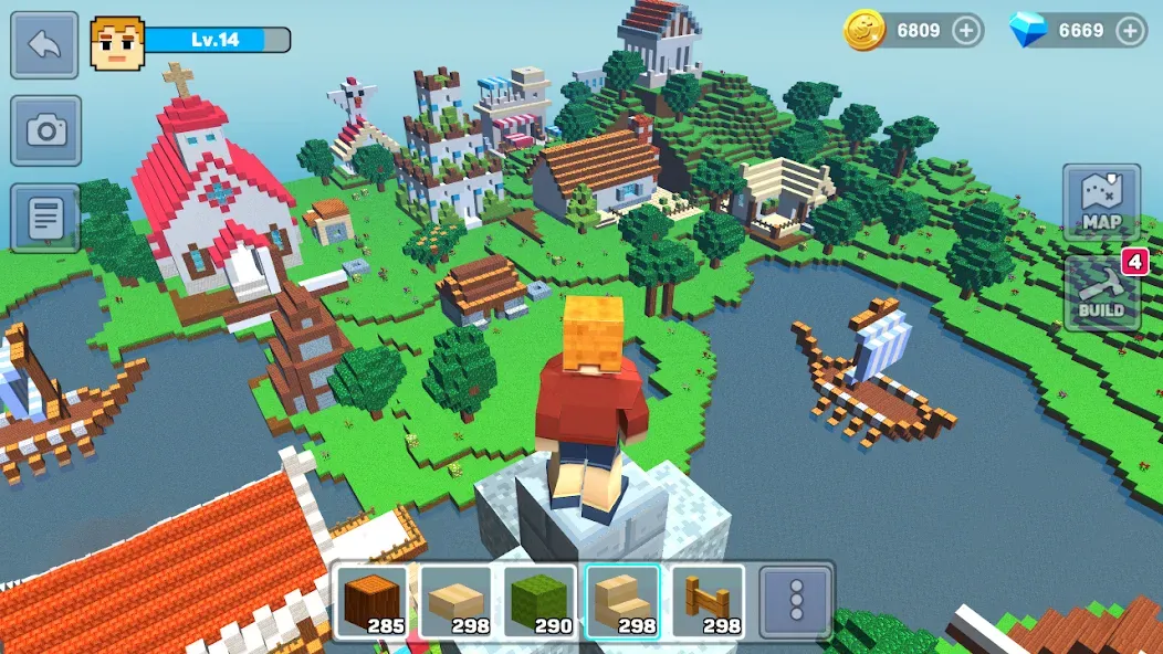 Взломанная MiniCraft: Blocky Craft 2024 (МиниКрафт)  [МОД Все открыто] — полная версия apk на Андроид screen 1