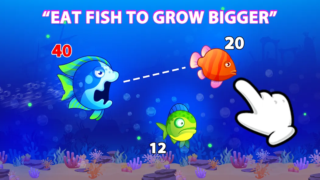 Взлом Eat Fish.IO : Fish Battle  [МОД Mega Pack] — полная версия apk на Андроид screen 1