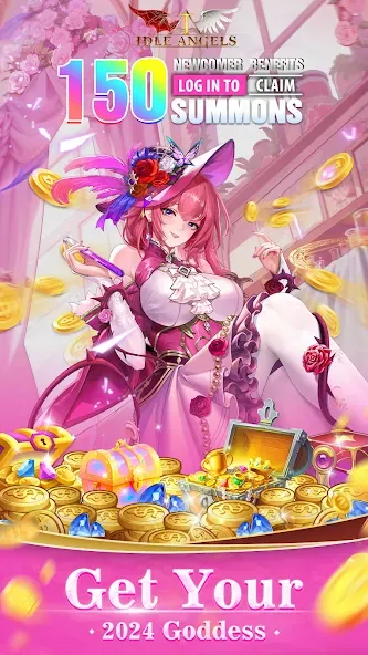 Взломанная Idle Angels: Goddess' Warfare (Айдл Энджелс)  [МОД Unlimited Money] — последняя версия apk на Андроид screen 1