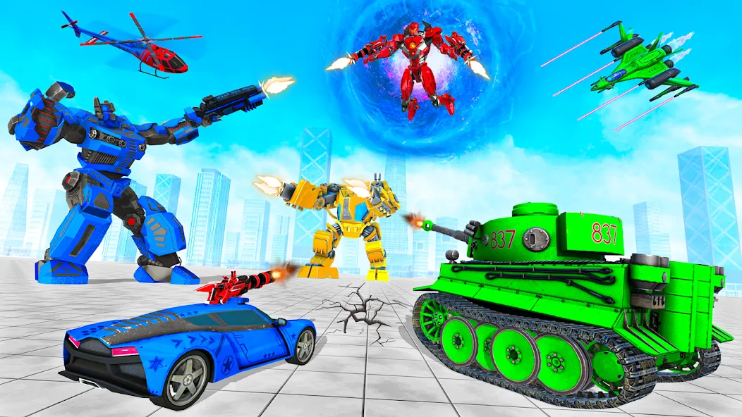 Скачать взлом Tank Robot Game Army Games (армейский танк робот трансформационная игра)  [МОД Меню] — полная версия apk на Андроид screen 3