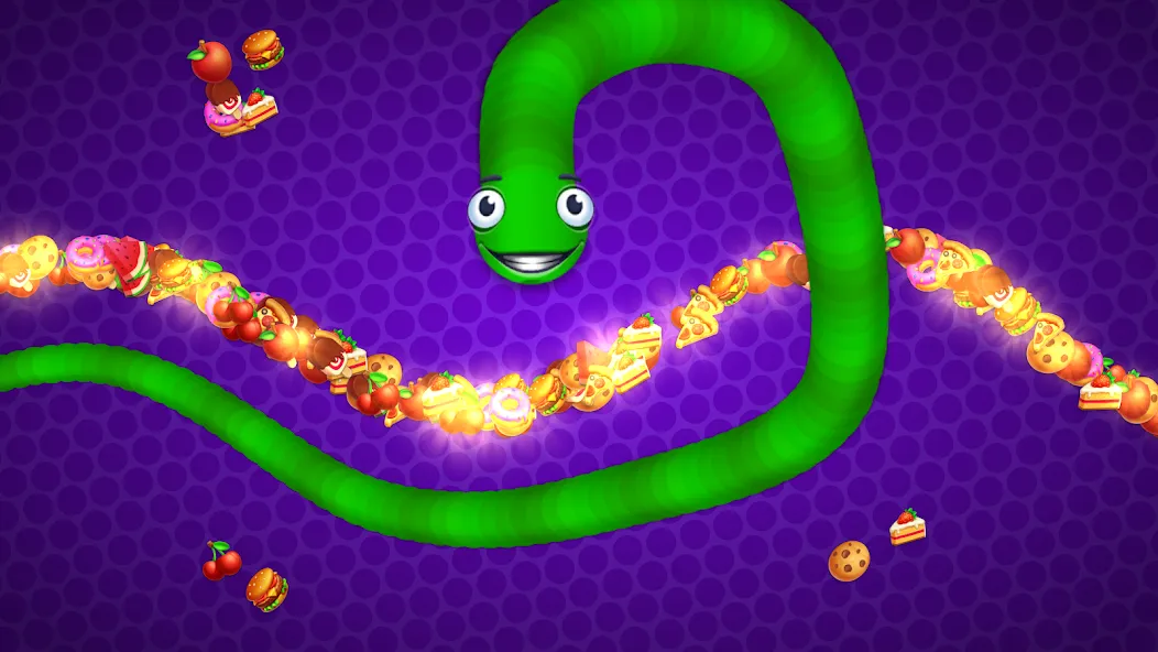 Скачать взломанную Snake vs Worms: Fun .io Zone  [МОД Mega Pack] — полная версия apk на Андроид screen 5