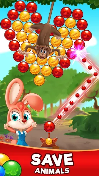 Скачать взломанную Bubble Friends Bubble Shooter  [МОД Mega Pack] — последняя версия apk на Андроид screen 2