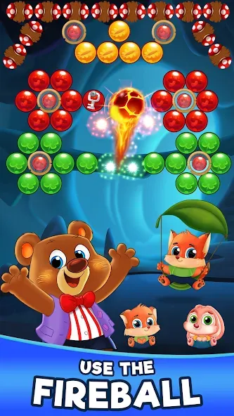 Скачать взломанную Bubble Friends Bubble Shooter  [МОД Mega Pack] — последняя версия apk на Андроид screen 3