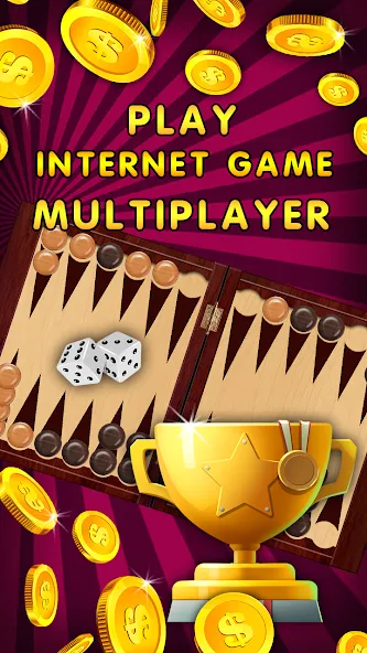 Скачать взломанную Backgammon Nard offline online  [МОД Все открыто] — полная версия apk на Андроид screen 3