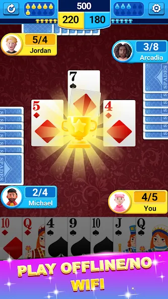 Скачать взломанную Spades  [МОД Все открыто] — последняя версия apk на Андроид screen 4