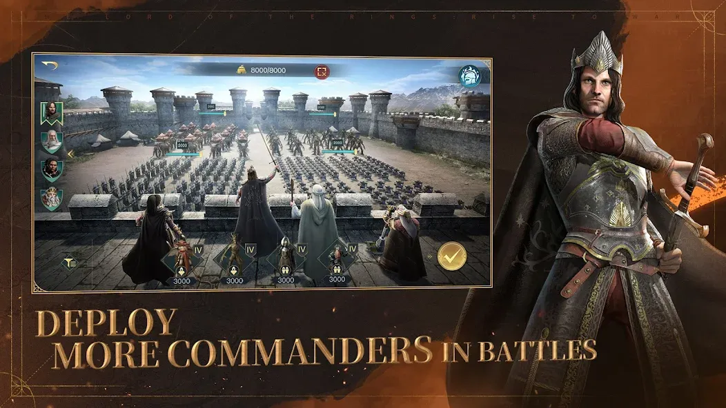 Скачать взломанную The Lord of the Rings: War  [МОД Menu] — последняя версия apk на Андроид screen 1