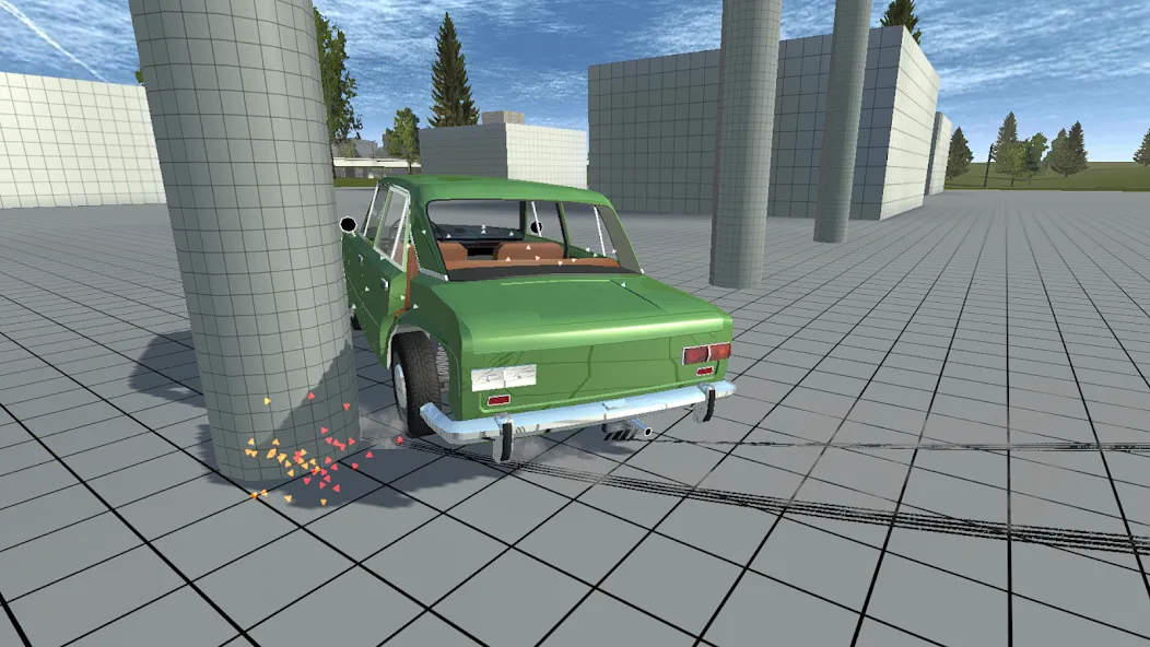 Взломанная Simple Car Crash Physics Sim (Симулятор физики простого автомобильного столкновения)  [МОД Меню] — полная версия apk на Андроид screen 1