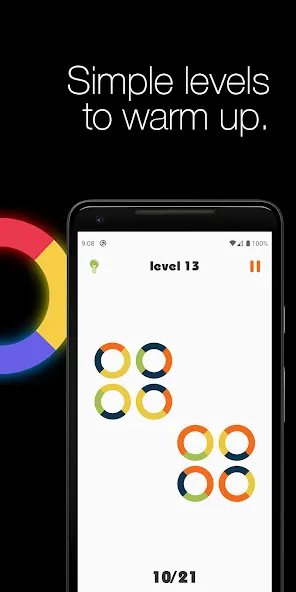 Скачать взлом Logic circles. Puzzle game.  [МОД Все открыто] — стабильная версия apk на Андроид screen 2