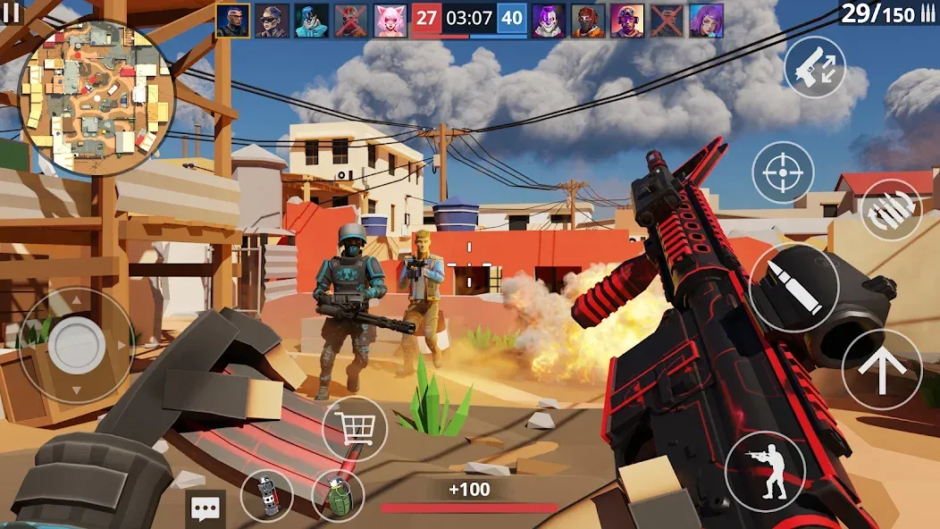 Скачать взлом POLYWAR: 3D FPS online shooter (ПОЛИВАР)  [МОД Меню] — последняя версия apk на Андроид screen 1