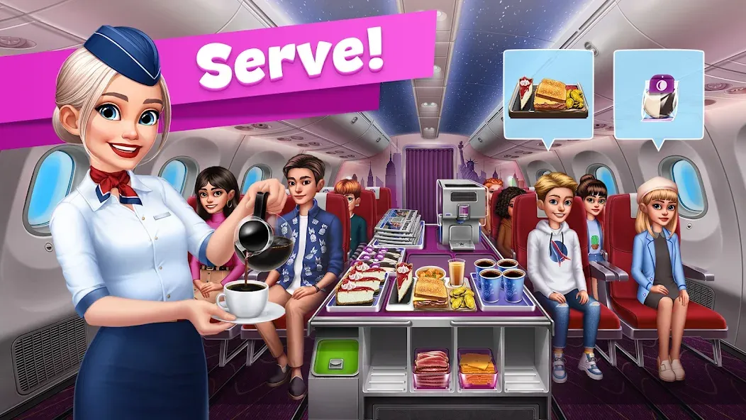 Взломанная Airplane Chefs — Cooking Game (Эйрплейн Чефз)  [МОД Меню] — полная версия apk на Андроид screen 3