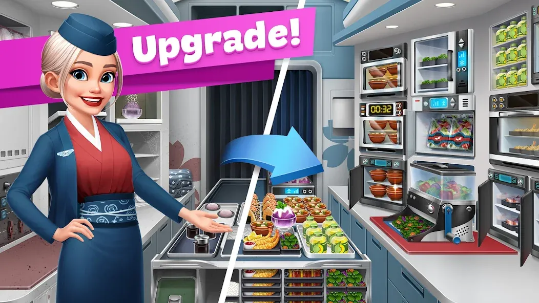 Взломанная Airplane Chefs — Cooking Game (Эйрплейн Чефз)  [МОД Меню] — полная версия apk на Андроид screen 4