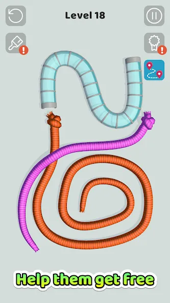 Взлом Tangled Snakes (Танглд Снейкс)  [МОД Бесконечные монеты] — последняя версия apk на Андроид screen 2