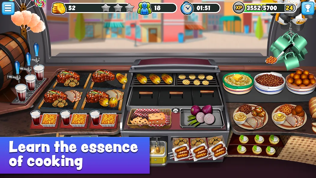 Скачать взломанную Food Truck Chef™ Cooking Games (Фуд Трак Шеф)  [МОД Mega Pack] — полная версия apk на Андроид screen 1