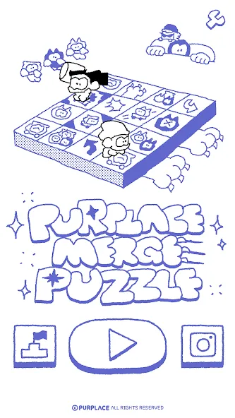 Взломанная PURPLACE Merge Puzzle (Парплейс Мрдж Паззл)  [МОД Много денег] — стабильная версия apk на Андроид screen 1