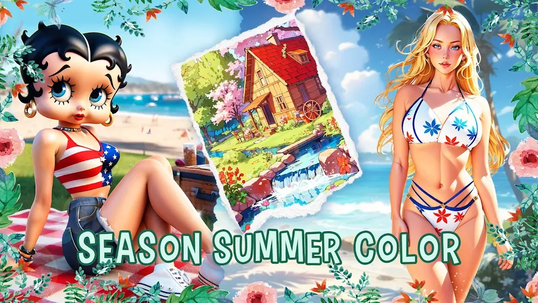 Скачать взлом Season Summer Coloring Games  [МОД Unlocked] — стабильная версия apk на Андроид screen 5