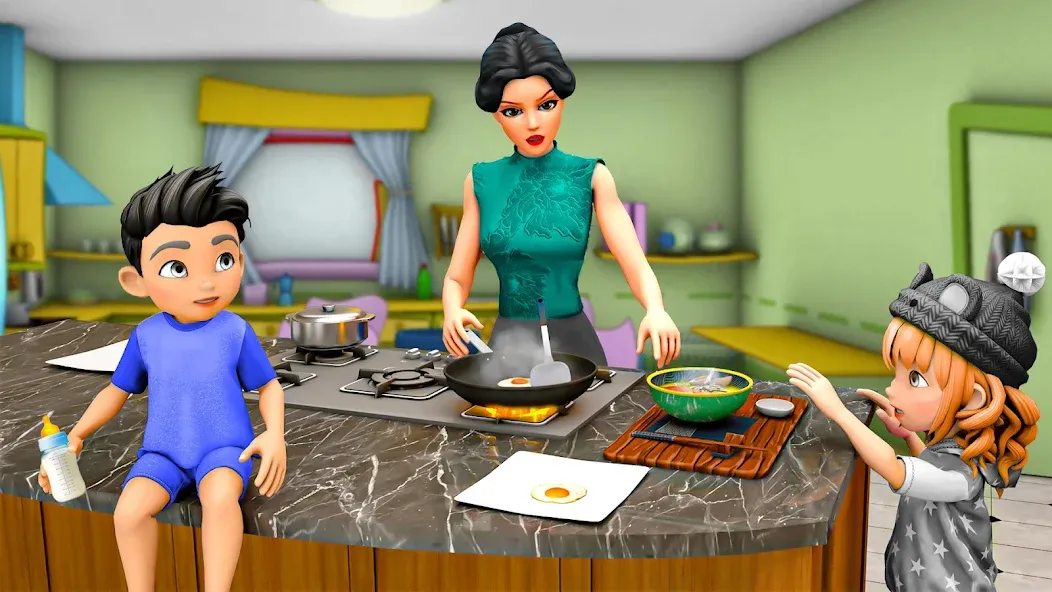 Скачать взломанную Virtual Mother Simulator 3D (Виртуальные игры богатой материальной жизни)  [МОД Unlocked] — стабильная версия apk на Андроид screen 4