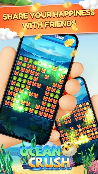 Скачать взлом Ocean Crush-Matching Games (Оушен Краш)  [МОД Много монет] — последняя версия apk на Андроид screen 4