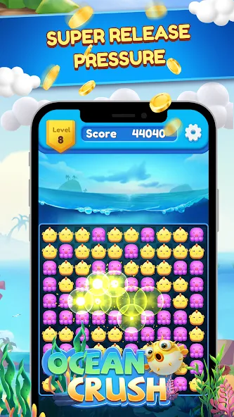 Скачать взлом Ocean Crush-Matching Games (Оушен Краш)  [МОД Много монет] — последняя версия apk на Андроид screen 5