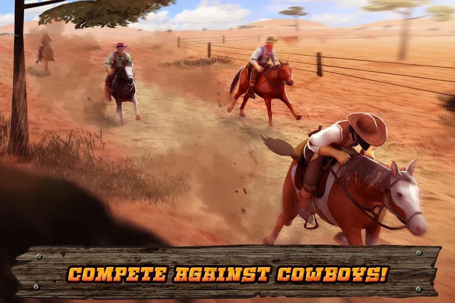 Скачать взлом Cowboys Horse Racing Derby  [МОД Unlocked] — стабильная версия apk на Андроид screen 3