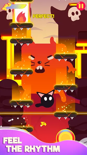 Скачать взломанную Cringe the Cat — Music Game  [МОД Menu] — последняя версия apk на Андроид screen 2