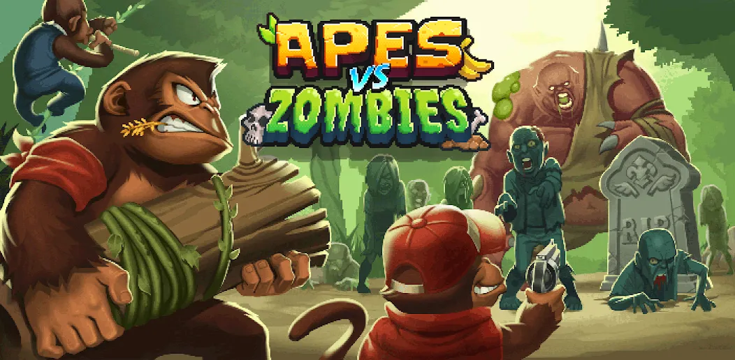 Скачать взломанную Apes vs. Zombies  [МОД Меню] — последняя версия apk на Андроид screen 1