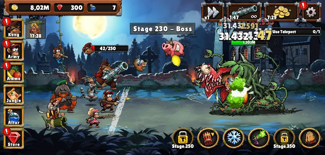 Скачать взломанную Apes vs. Zombies  [МОД Меню] — последняя версия apk на Андроид screen 4