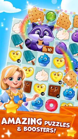 Взломанная Candy Valley — Match 3 Puzzle  [МОД Menu] — последняя версия apk на Андроид screen 3