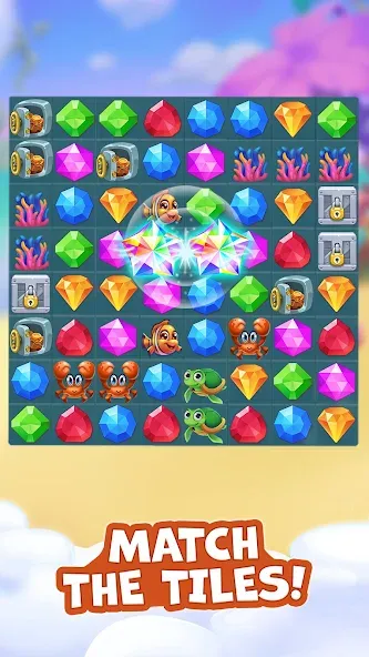 Взломанная Pirate Treasures: Jewel & Gems  [МОД Бесконечные деньги] — полная версия apk на Андроид screen 5