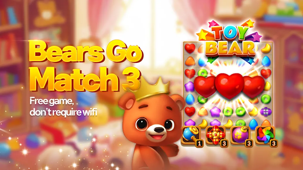 Взлом Toy Bear Sweet POP: Match 3 (Той Бир Свит ПОП)  [МОД Меню] — стабильная версия apk на Андроид screen 1