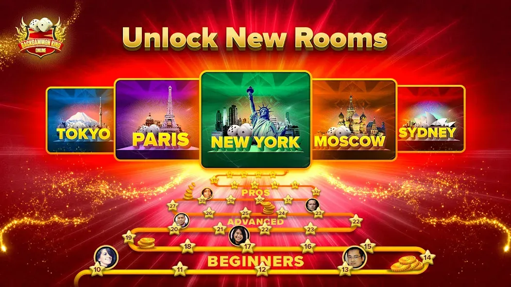 Взлом Backgammon King Online  [МОД Unlocked] — стабильная версия apk на Андроид screen 4