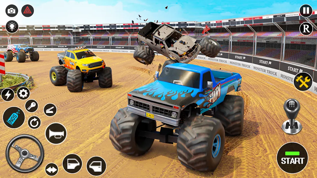 Взлом Fearless US Monster Truck Game (Фирлесс ЮЭС Монстер Трак Гейм)  [МОД Mega Pack] — последняя версия apk на Андроид screen 1