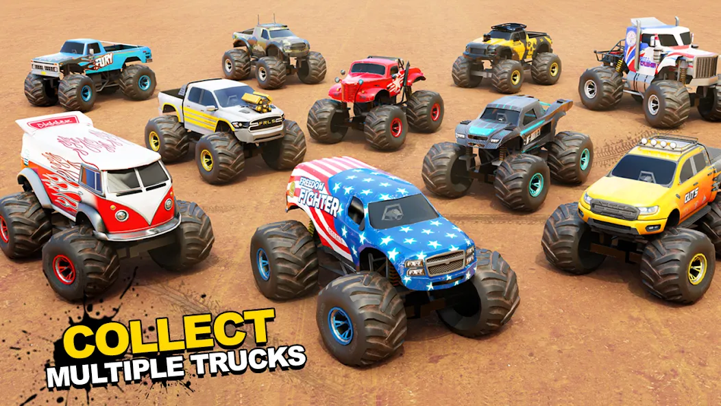 Взлом Fearless US Monster Truck Game (Фирлесс ЮЭС Монстер Трак Гейм)  [МОД Mega Pack] — последняя версия apk на Андроид screen 2