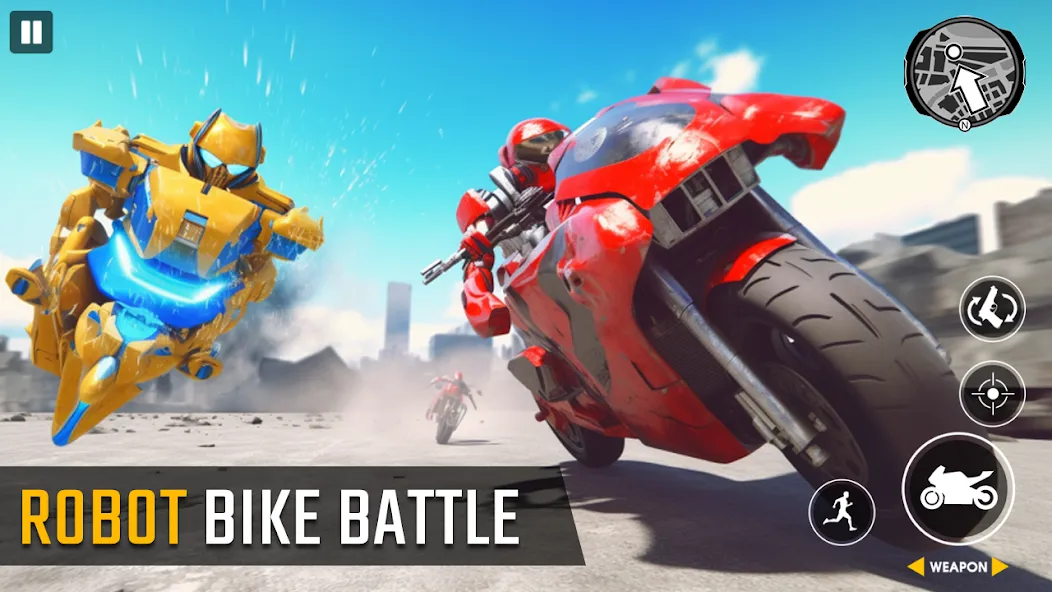 Скачать взломанную Real Robot Bike Transform Game  [МОД Много денег] — последняя версия apk на Андроид screen 5