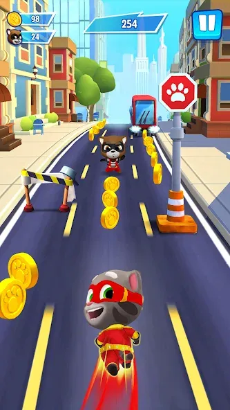 Взлом Talking Tom Hero Dash  [МОД Меню] — стабильная версия apk на Андроид screen 1