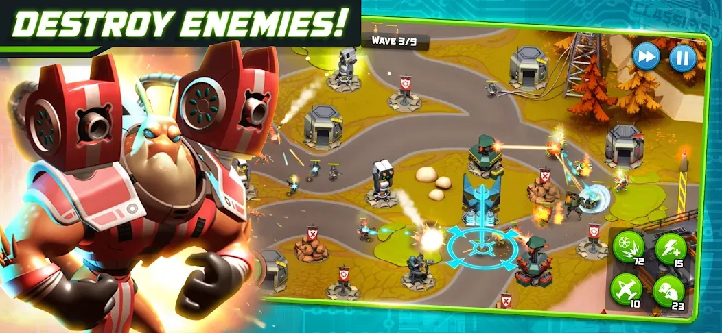 Взломанная Alien Creeps — Tower Defense (Эйлиен Крипс ТД)  [МОД Mega Pack] — стабильная версия apk на Андроид screen 2